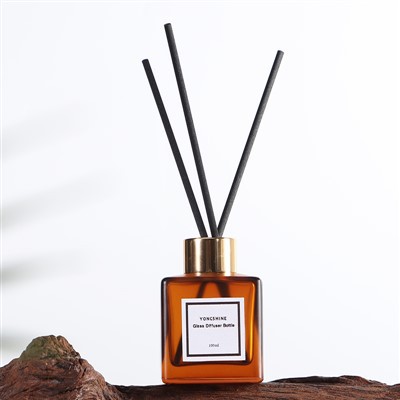 Бутилка с дифузьор от кехлибарено стъкло